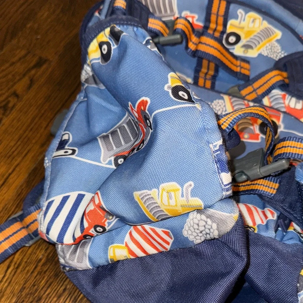 Pottery Barn Kids Construction Backpack size Small with “J” on front - Picture 4 of 8